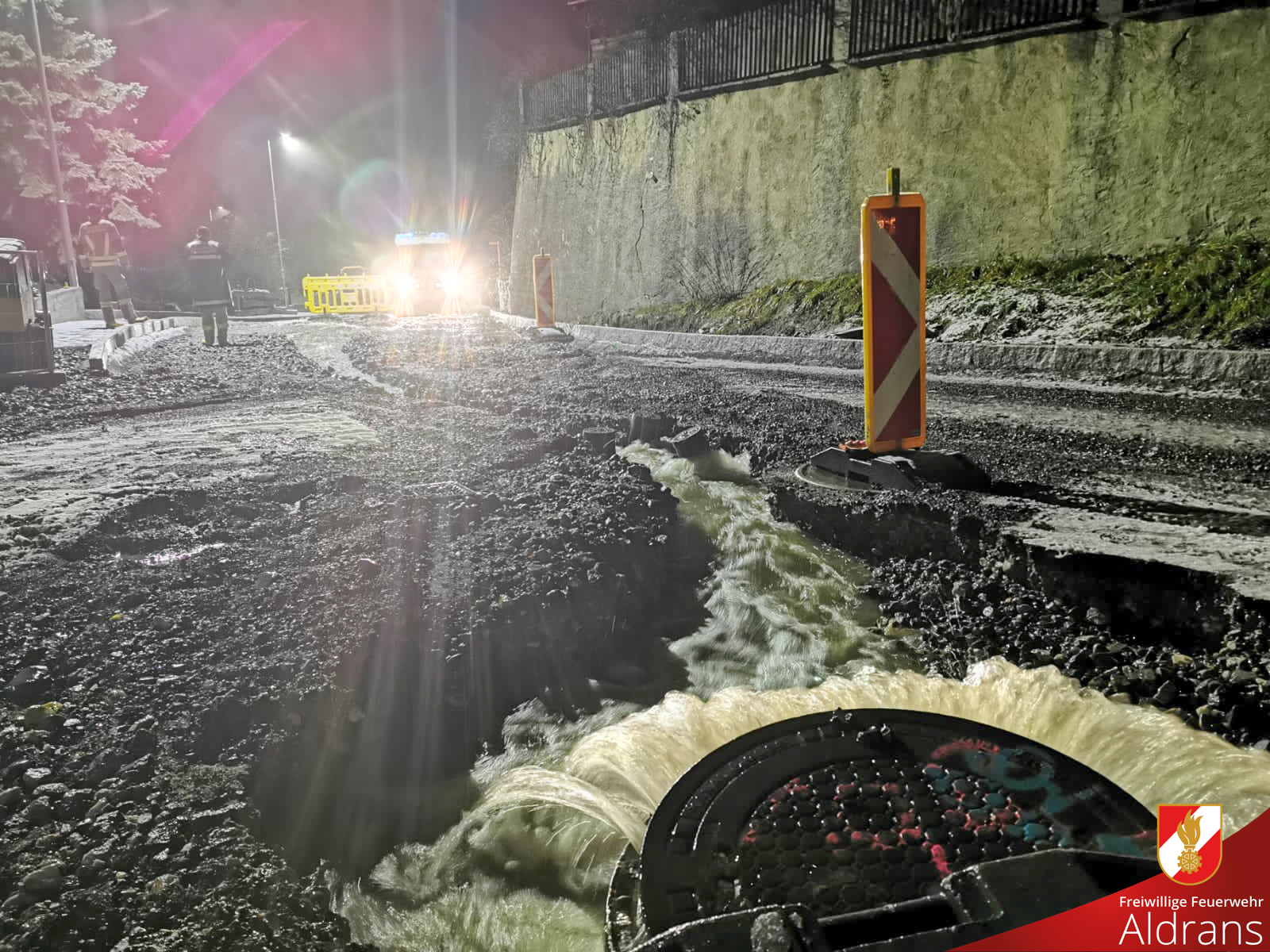 Wasserschaden durch Starkregen - Freiwillige Feuerwehr Aldrans